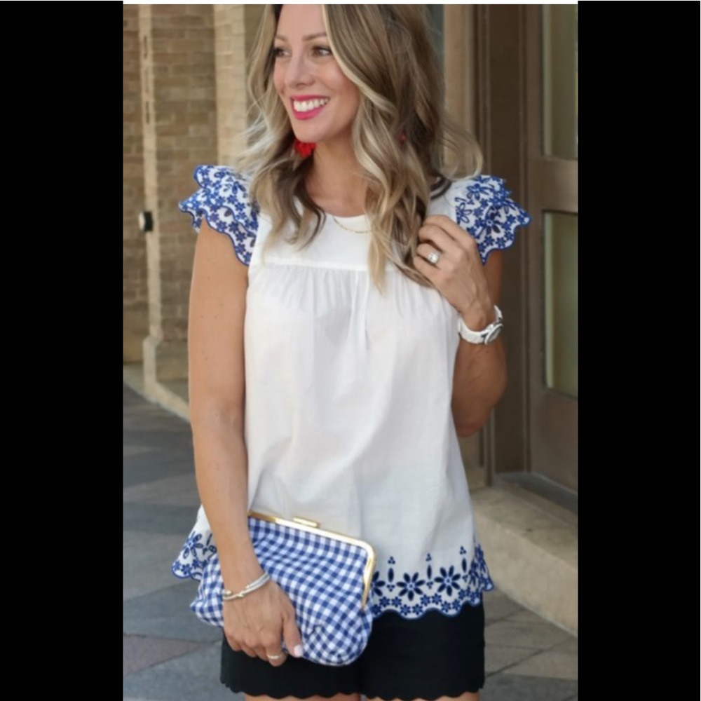 Madewell peasant embroidered blouse - Picture 8 of 9